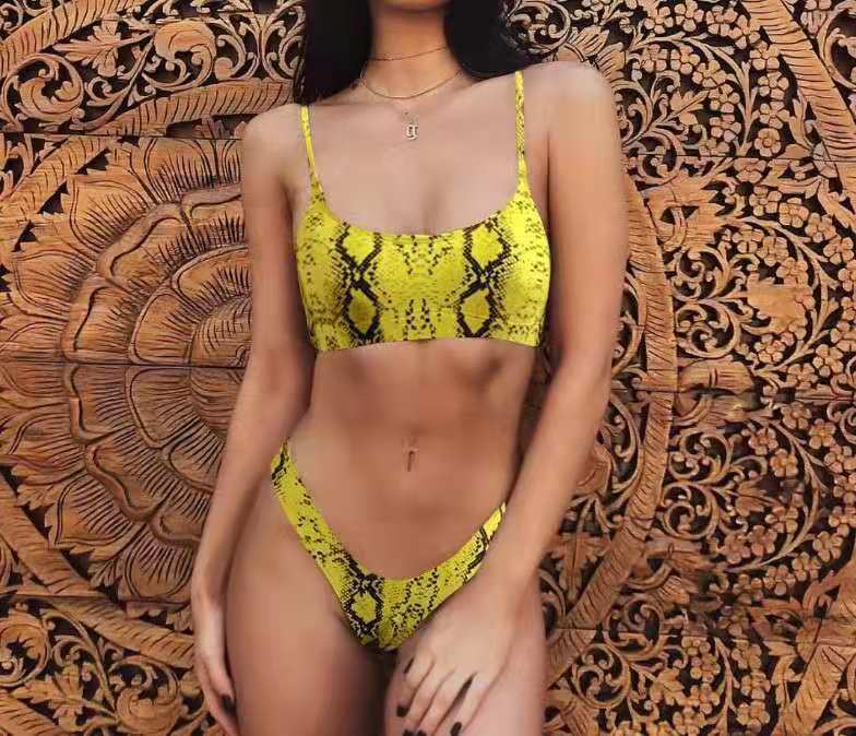 Ladies leopard print bikini swimsuit